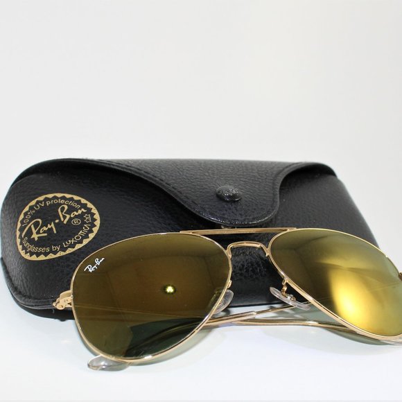 Ray-Ban Aviator Sunglasses, Flash Lenses - Picture 1 of 4